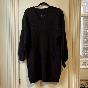 Comfy oversized maternity sweater dress